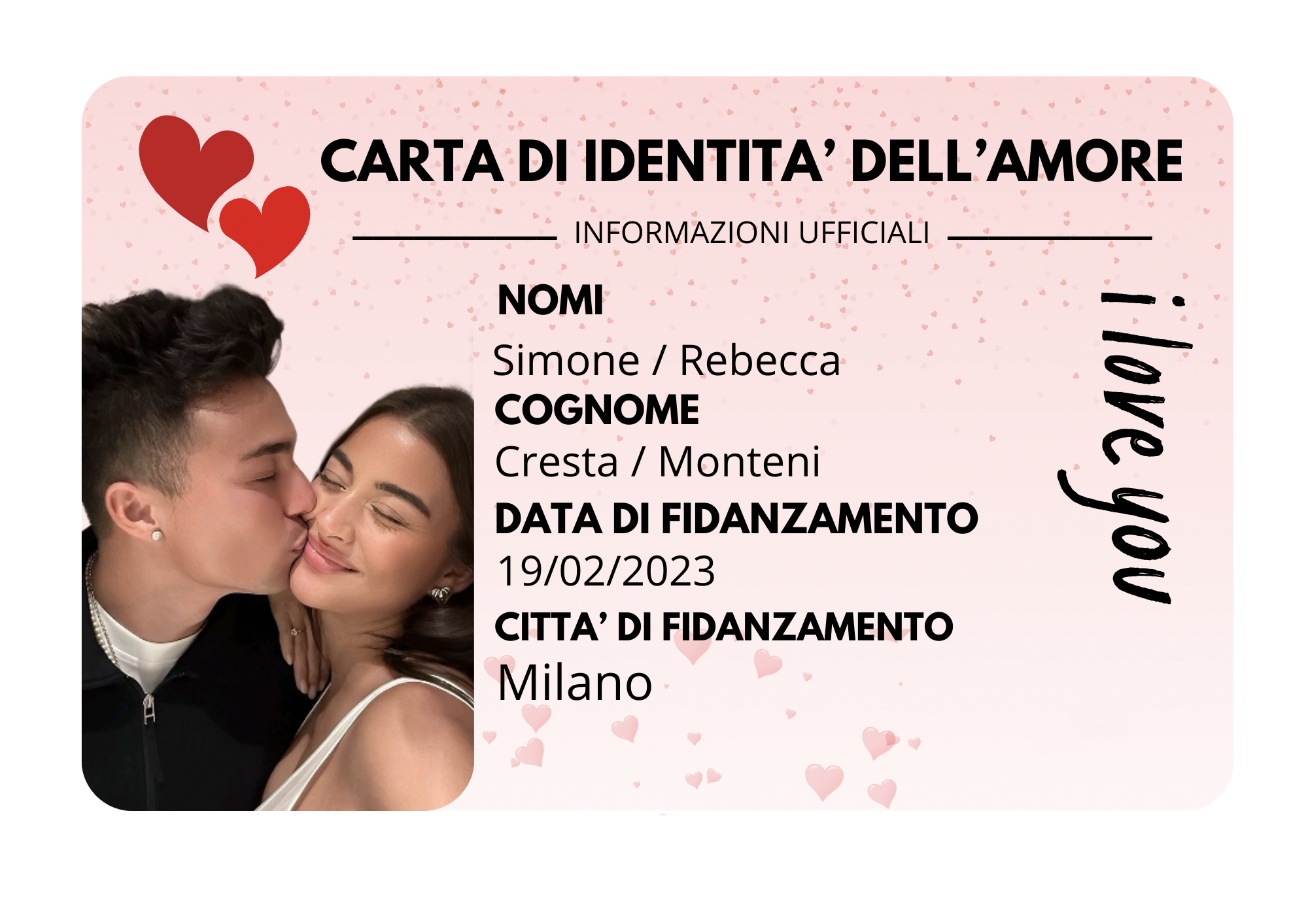 CARTA D'IDENTITA' DELL'AMORE (2pz)