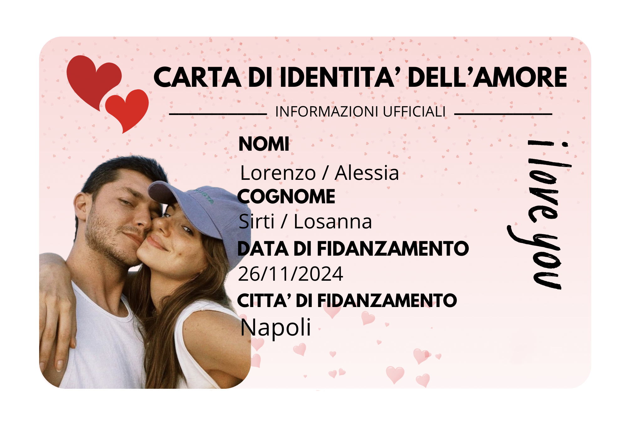 CARTA D'IDENTITA' DELL'AMORE (2pz)