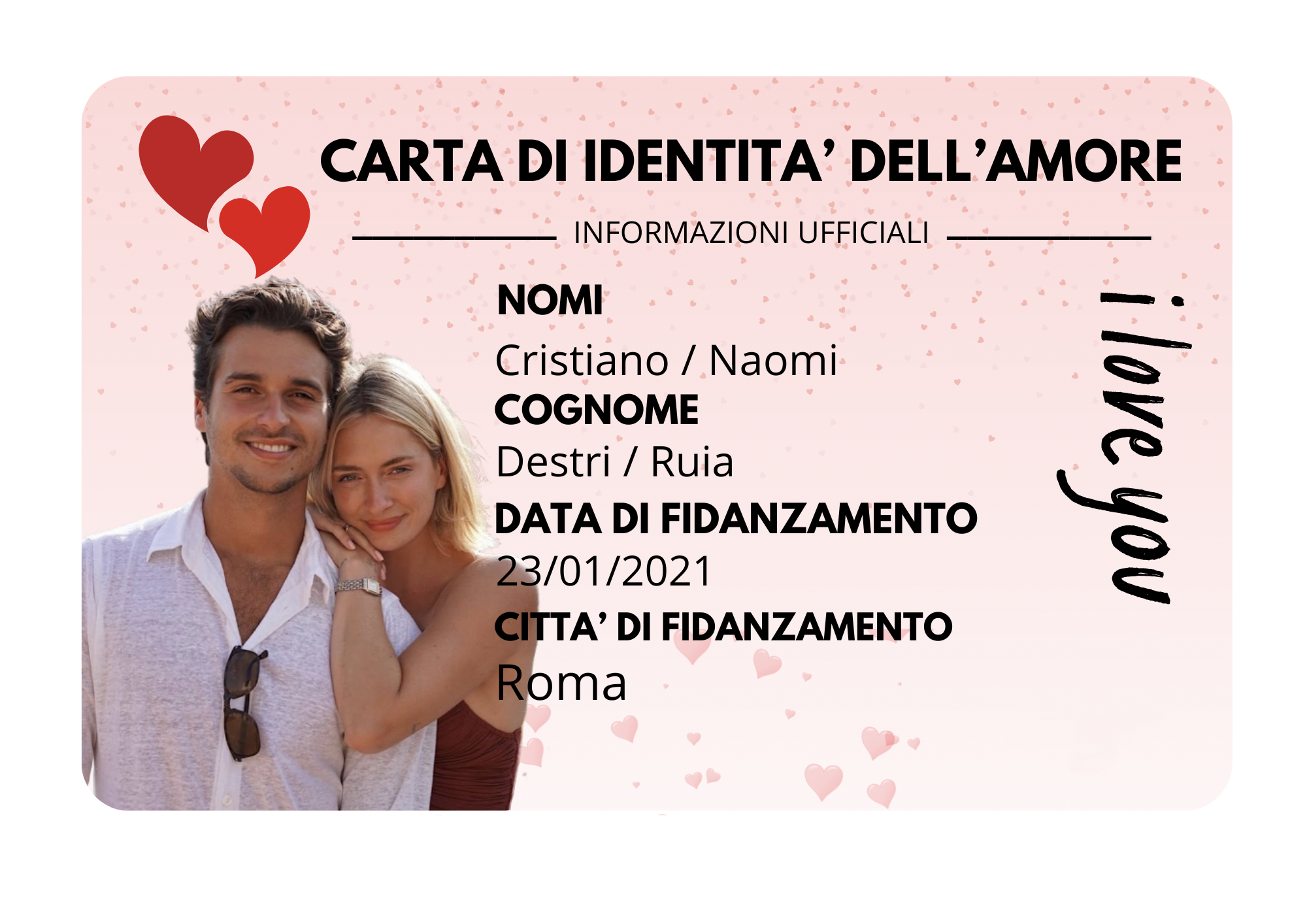 CARTA D'IDENTITA' DELL'AMORE (2pz)